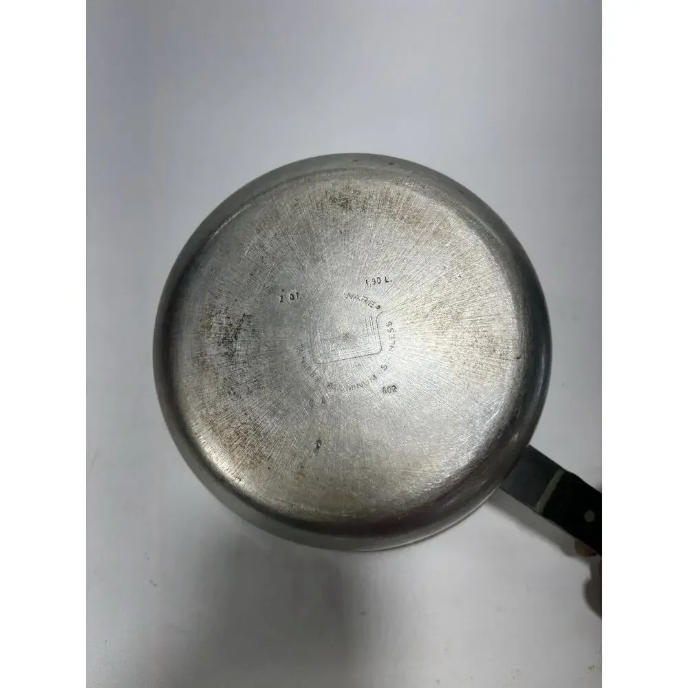 Vintage Farberware 2 qt Saucepan With Lid Aluminum Clad Stainless Steel